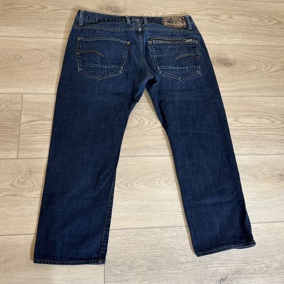 G-STAR RAW ATTACC Straight Jeans Mens 38x30 Dark Wash Button fly - Picture 8 of 11